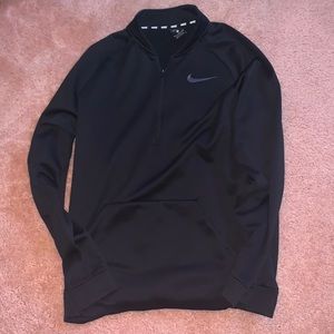 Nike mens black zip-up pullover size medium